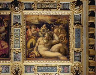 Allegorie van de Chianti-regio van het plafond van de Salone dei Cinquecento, 1565